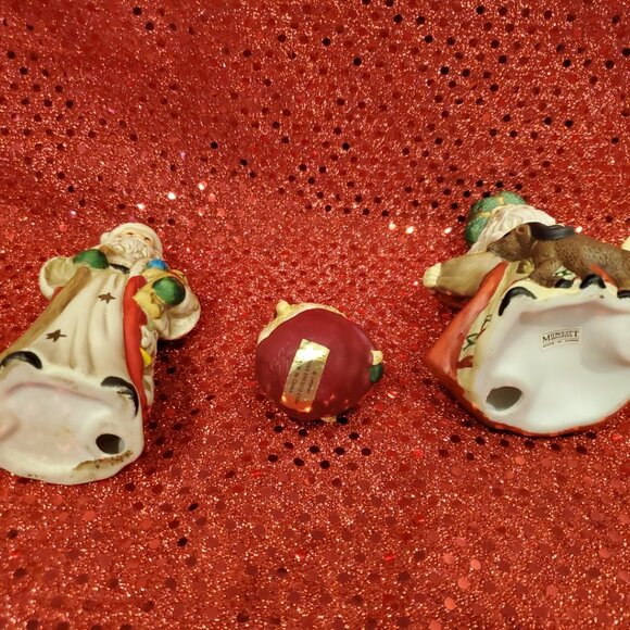 Lot of 3 Vintage Santa St Nicholas Collectibles Roly Poly Lefever Midwest Import - Picture 4 of 4